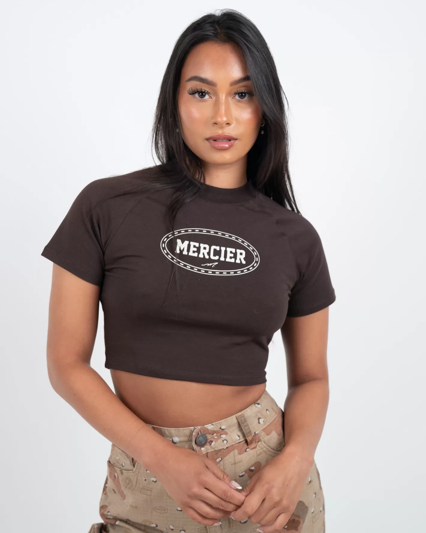 Femme Mercier Outlet Femmes | Hauts Pour Femmes 23<Womens Chocolate Maison Crop T-Shirt
